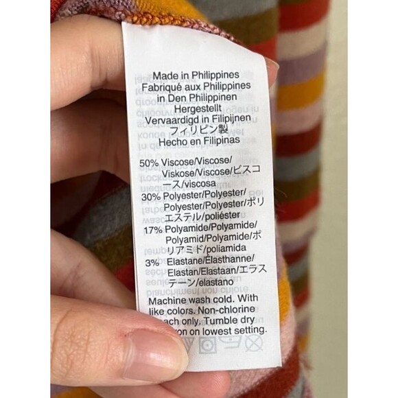 Madewell Women's Striped Puff-Sleeve Scoopneck Top Size SMALL - Picture 5 of 5